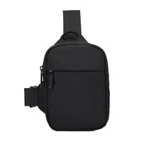 Sac banane sport unisexe pour homme, mini sac de poitrine en nylon imperméable avec fermeture éclair, broderie logo personnalisé, bandoulière tendance