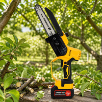 Tronçonneuse Électrique Sans Balais 21V, 8 Pouces, Robuste, à Batterie Lithium, Coupe-Bûches, Vente en Gros Usine, OEM