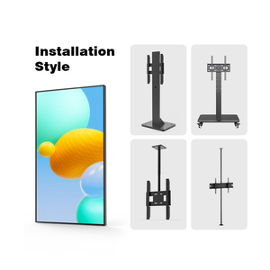 Écran d'affichage LCD intérieur haute luminosité 55 75 pouces fixé au mur pour les affichages de signalisation numérique au détail commercial - Product Image 4