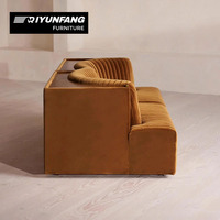 Sofá Modular en Forma de L Marrad Wind - Modelo de Diseño Estético Moderno, Sofá de Dos Plazas con Relleno de Esponja de Terciopelo