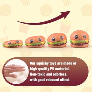 Anboor 6 Pcs Food <b>Squishies</b> Toy TPE Slow Rising Fidget Stress Relief For Kids Age 2 4 Years Unisex - Product Image 6