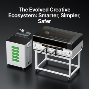 X Tool P3 Hybrid CO2 Laser Engraver Cutter CNC <b>Machine</b> for Wood Acrylic Metal Glass Crystal Water Cooling AI for MDF Sheet Metal - Product Image 3
