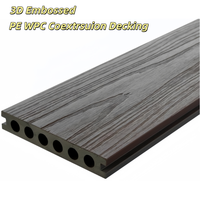 Plancher composite bois-plastique (WPC) pour extérieur, 23 mm, coextrusion 3D, effet bois embossé