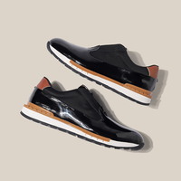 Baskets Décontractées de Designer pour Hommes en Cuir de Vachette Véritable, Personnalisables, Respirantes et Tendance