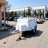 Remorque utilitaire de camping en plein air peinte en blanc sur mesure, fabrication directe d'usine, remorque de camping robuste pour les voyages en plein air