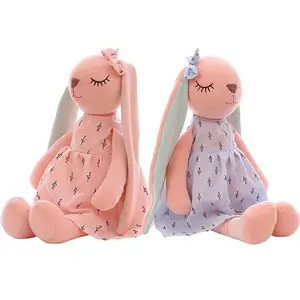 All'ingrosso orecchie lunghe coniglietto bambola bambini morbido peluche peluche coniglietto pasquale peluche coniglietti coniglio giocattoli