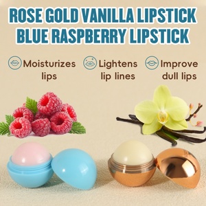 Etiqueta privada Orgánica Cuidado DE LA PIEL Belleza Vegana Hidratante Ronda Mejor Bálsamo labial Bola Azul dorado Bálsamo labial personalizado - Product Image 2