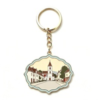 Collection de porte-clés souvenirs touristiques personnalisés, épingles et badges métalliques, porte-clés pour cadeaux de voyage et cadeaux promotionnels