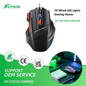 <span class=keywords><strong>Souris</strong></span> de jeu filaire Instock X7 7D - Conception ergonomique, rétroéclairage LED, 7 boutons programmables, interface USB, compatible droitier et gaucher, pour les joueurs et le bureau - Product Image 1
