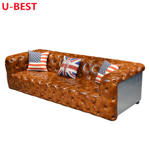 U-BEST Canapé Chesterfield de style américain Loft Industriel en bois Divani Kanepe Bankstel Hoekbank Muebles Salon De Sala Furniture Livi - Product Image 6