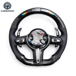 Volant sport LED en fibre de carbone personnalisé en promotion pour modèles BMW F10 F18 F11 M6 M3 M4 M5 – Améliore les performances de la voiture - Product Image 1
