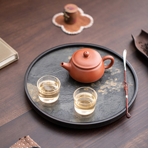 Rock Panel Dry Brewing Tray 30x20cm Heat Insulation <b>Tea</b> Serving Dish Household <b>Tea</b> <b>Set</b> Accessory - Product Image 2