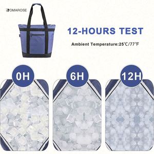 กระเป๋าเก็บความเย็นขนาดใหญ่สำหรับเดินทาง ซื้อของ ซื้อของชำ ไปเที่ยวทะเล ใส่อาหาร จัดส่งอาหาร ขายดีปี 2023 - Product Image 3