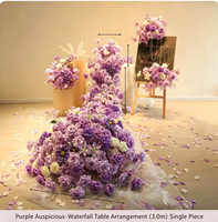 Ensemble de décoration de chemin de table en soie moderne effet cascade, haute qualité, durable, pour anniversaires et usage hôtelier haut de gamme