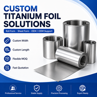Rouleau de feuille de titane GR1 GR2 ASTM B265 0,01-2 mm Haute pureté Largeur personnalisée pour batterie, usage médical, industriel, OEM