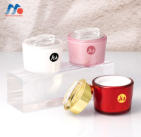 15g double paroi rouge rose argent couverture acrylique emballage cosmétique vide pot de crème en plastique à visser soins de la peau crème pour le visage