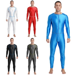 Mono brillante ajustado para hombre, pantalones largos, body para natación, yoga, entrenamiento, diseña tu propio traje de baño, proveedor y fabricante de artículos deportivos - Product Image 1