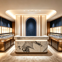 Conception d'intérieur de bijouterie sur mesure, aménagement complet de boutique de détail avec vitrine à bijoux, solution clé en main