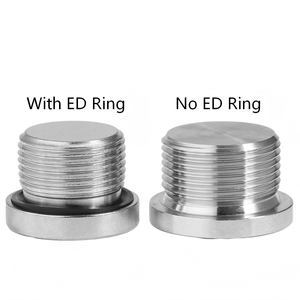 M12 M10 X 1 1.5 2 Pitch 18-8 Stainless Steel Hexagon Socket Allen Flange ED Ring Sealing Plug Oil Plug dengan Flange Edge - Product Image 2
