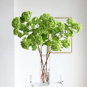 Flor Artificial Realista Hecha a Mano <span class=keywords><strong>de</strong></span> Alta Gama, Hortensia <span class=keywords><strong>de</strong></span> 5 Cabezas Tipo Bola <span class=keywords><strong>de</strong></span> Nieve, Rama Larga <span class=keywords><strong>de</strong></span> Plástico, para el Día <span class=keywords><strong>de</strong></span> San Valentín - Product Image 1