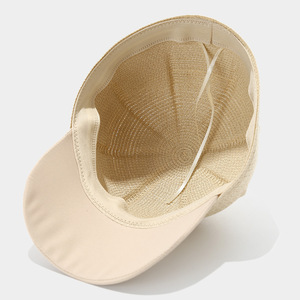 Nhật Bản phong cách nghệ thuật tươi đơn giản mũ rơm phụ nữ hợp thời trang dù để che nắng khâu Phong cách tươi giấy rơm bông mũ bóng chày - Product Image 5