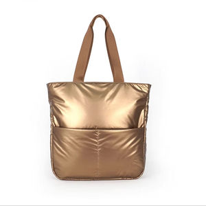 Sac à main hobo matelassé doré grande capacité pour femme, sac messager décontracté, fermeture éclair, automne hiver, mode - Product Image 4