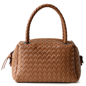 Bolso de Mano de Cuero Genuino de Lujo, Estilo Intrecciato, Hecho a Mano, Trenzado, Tipo Boston, Venta al por Mayor, Bolso Bandolera Vegano para Uso Diario - Product Image 2