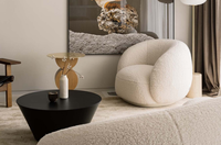 Ensemble de canapés populaires, canapé de salon, canapé moderne de luxe en velours doux, design blanc, canapé en tissu élégant avec nuages pour la maison
