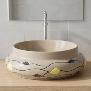 Évier de cuisine portable en céramique marocaine faite à la main, écologique, rustique et moderne, pour hôpital, à poser sur table - Product Image 2