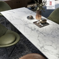 Carrelage mural intérieur en pierre frittée Calacatta blanc 1200x2800mm 20mm pour hall