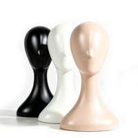 Desheng Tête de Mannequin Unisexe Adulte Sans Tête en Plastique Écologique à Petit Nez pour Présentation d'Accessoires Multifonctionnels (Chapeaux, Écharpes, Perruques)