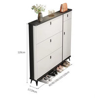 Meuble à chaussures ultra-fin moderne - Armoire de rangement multifonctionnelle grande capacité pour l'entrée des petits appartements