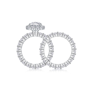Vente en gros usine : Ensemble de bagues de luxe en moissanite taille poire 3 carats, double <span class=keywords><strong>bague</strong></span> large multi-pierres en argent 925, <span class=keywords><strong>bague</strong></span> fine pour <span class=keywords><strong>femme</strong></span> - Product Image 3