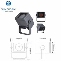 Lampe LED de jardin rectangulaire de type COB à couleur RVB avec garantie de 3 ans, étanche IP65, 15W 30W 50W, pour l'extérieur