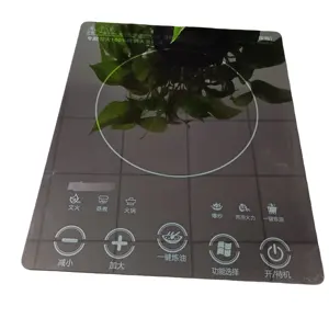 Vidrio de pantalla de seda del cooktop de 4mm al por mayor para la cocina de inducción Cocina de Inducción vidrio de cerámica interruptor inteligente Vidrio Templado