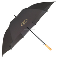 Parapluie de golf promotionnel 2024, logo minimaliste, design droit, cadeaux d'affaires, diamètre ouvert de 130 cm, contrôle semi-automatique