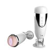 Masturbateur masculin intelligent à commande vocale, à vibration quadridimensionnelle, en forme de tasse d'avion, en TPE, jouet sexuel pour adultes