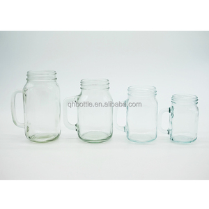 <span class=keywords><strong>Verre</strong></span> Mason en gros pour la maison avec poignée latérale et couvercle métallique perforé – <span class=keywords><strong>Verre</strong></span> réutilisable pour jus, lait, boissons et <span class=keywords><strong>eau</strong></span> - Product Image 6