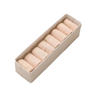 Boîte de rangement pliable pour chaussettes LX-005, rectangulaire, beige, sans couvercle, empilable, pour tiroir, armoire, organiseur de sous-vêtements - Product Image 5