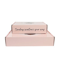 Boîtes d'emballage pour cheveux, boîtes d'expédition avec impression de logo, boîte en papier rose, emballage biodégradable, boîte postale