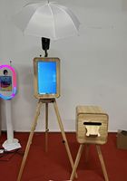 Espejo Mágico de Madera de Doble Cara para Cabina de Fotos, Compatible con Cámaras, Impresión Autoservicio, Capacidad para 15 Personas, iPad Magic Mirror Plus