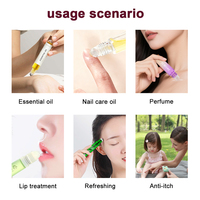 Flacon roll-on en verre triangulaire plat GB3-10ml vide pour huiles essentielles et parfums, avec bouchon porte-clés et bille en pierre précieuse