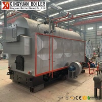 Ketel Uap Tabung Air Sirkulasi Alami Tekanan Rendah Kontrol Otomatis Berbahan Bakar Batubara Bituminus Horizontal Industri 20t/jam