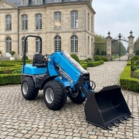 Chargeur télescopique CE EPA à prix réduit, entièrement hydraulique, pour usage domestique et jardinage, chargeur agricole pour consolidation des terres, chargeur sur roues