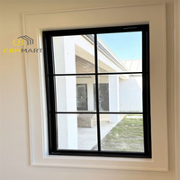 Portes et fenêtres en alliage d'aluminium CBMmart pour villa, design de persiennes résistantes aux ouragans, fenêtres fixes modernes avec verre clair