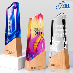 Nuovissimo trofeo bianco in legno con incisione in cristallo premio sublimazione per cerimonia incontro regali di benvenuto - Product Image 4