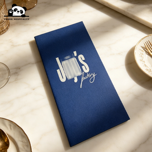 Porte-menu pliable à visser pour bar, café, avec logo personnalisé, support à vis Chicago, couverture de menu en tissu tissé lin - Product Image 2