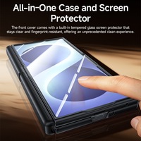 Étui antichoc intégral avec béquille intégrée et protection d'écran en verre trempé pour Samsung Z Fold7 Z Fold8 Z Fold8 Ultra