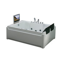 Baignoire à jets autoportante moderne de luxe pour deux personnes Bain à remous Sexy Couple Corner Baignoire de massage en acrylique multifonctionnelle Salle de bain