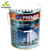 Seau en acier étamé robuste de 10L-20L avec couvercle à bouchon, à paroi épaisse, hermétique, résistant à l'eau, de qualité alimentaire, Innopack
